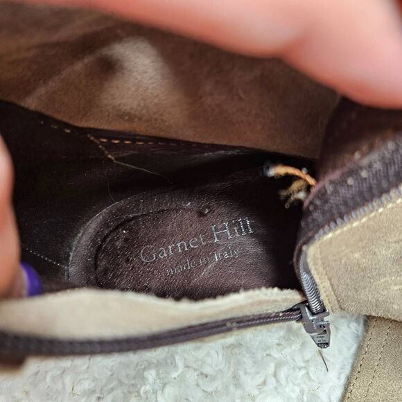 Garnet Hill Tan Suede Leather Made in Italy Boots size 8 - Picture 5 of 6